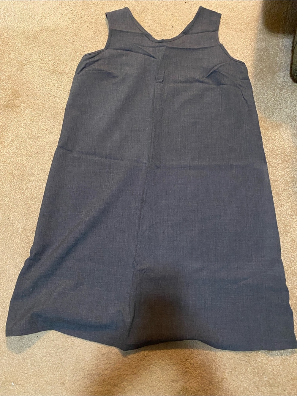 Mimi Maternity Simple Sleeveless A-Line Dress in Gray